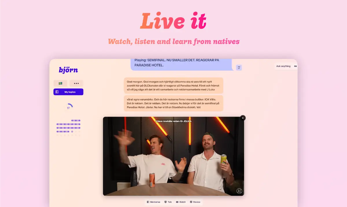 Bjorn - The Method for language learning screenshot 4