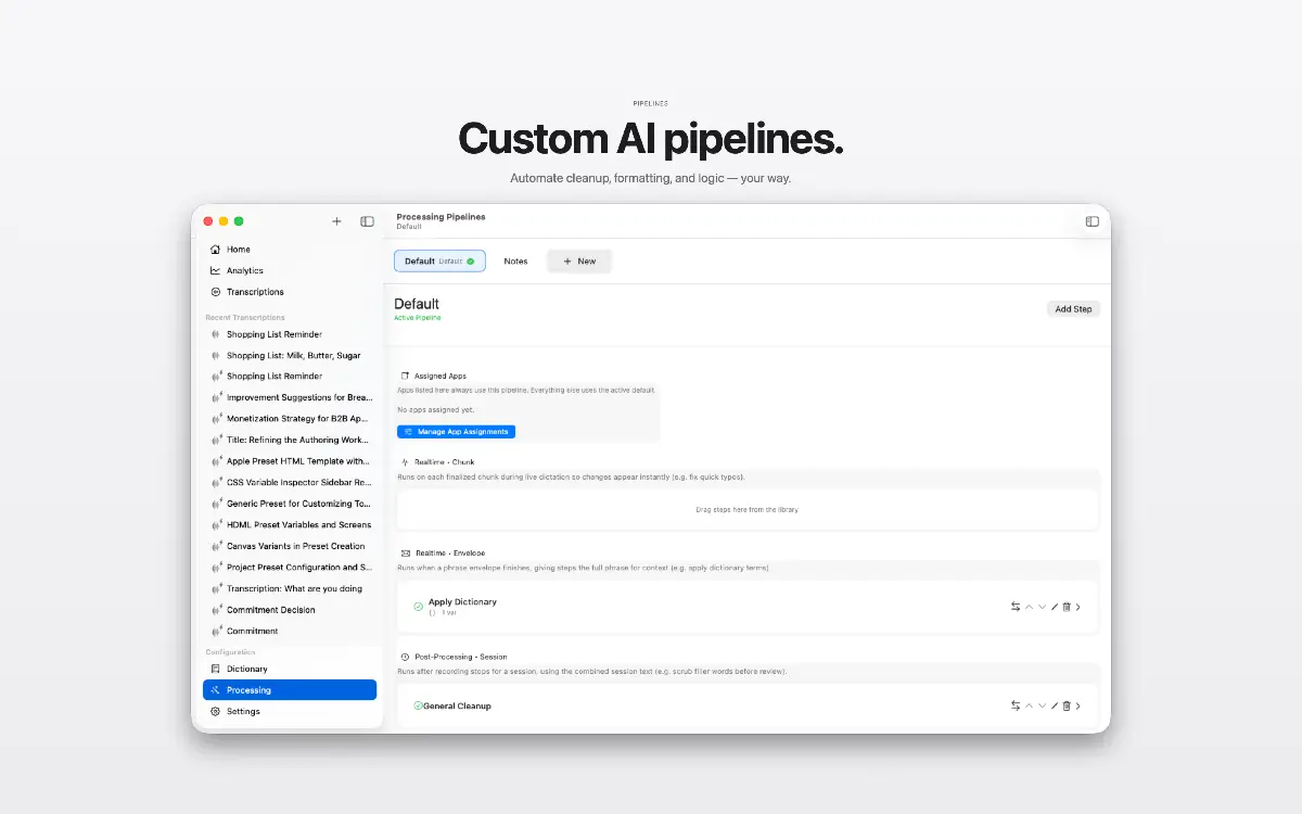 Dictly — On‑device dictation screenshot 3