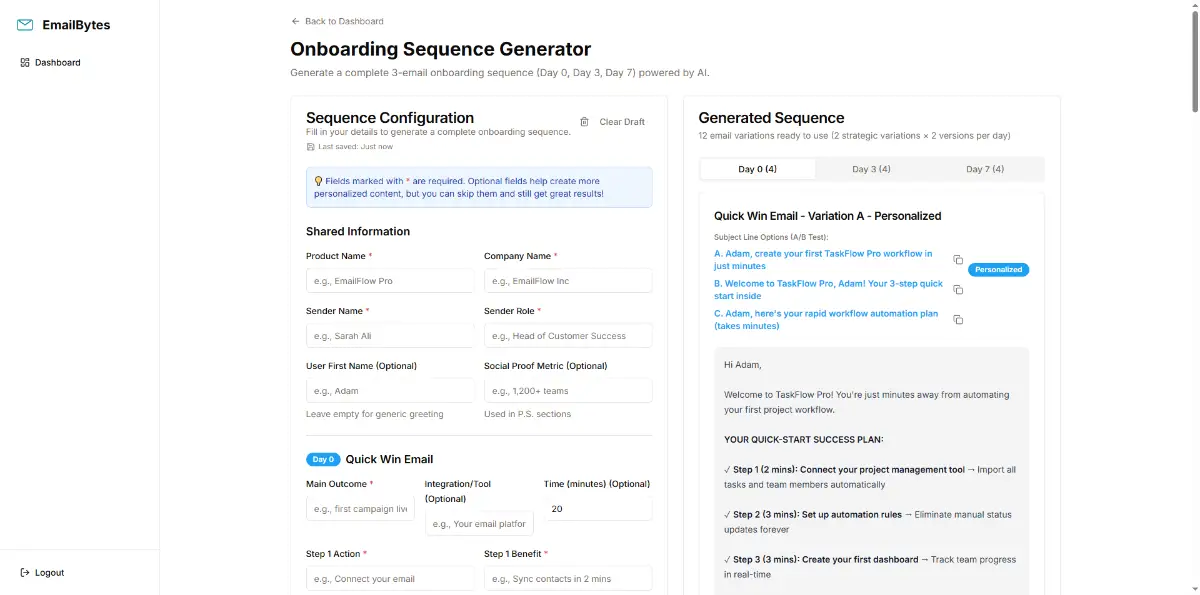 EmailBytes screenshot 2