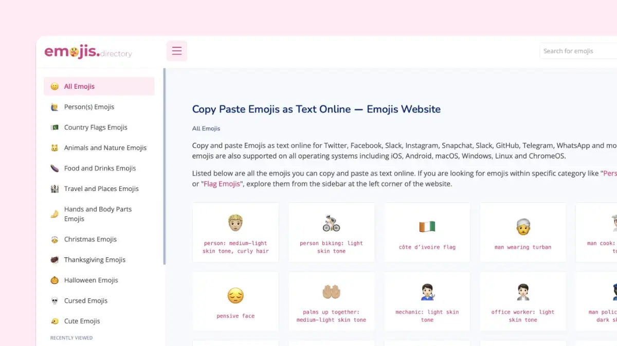 Emojis.Directory screenshot 2