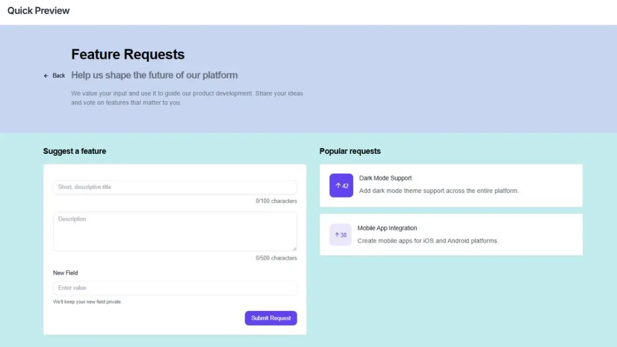 FeaturAsk screenshot 2
