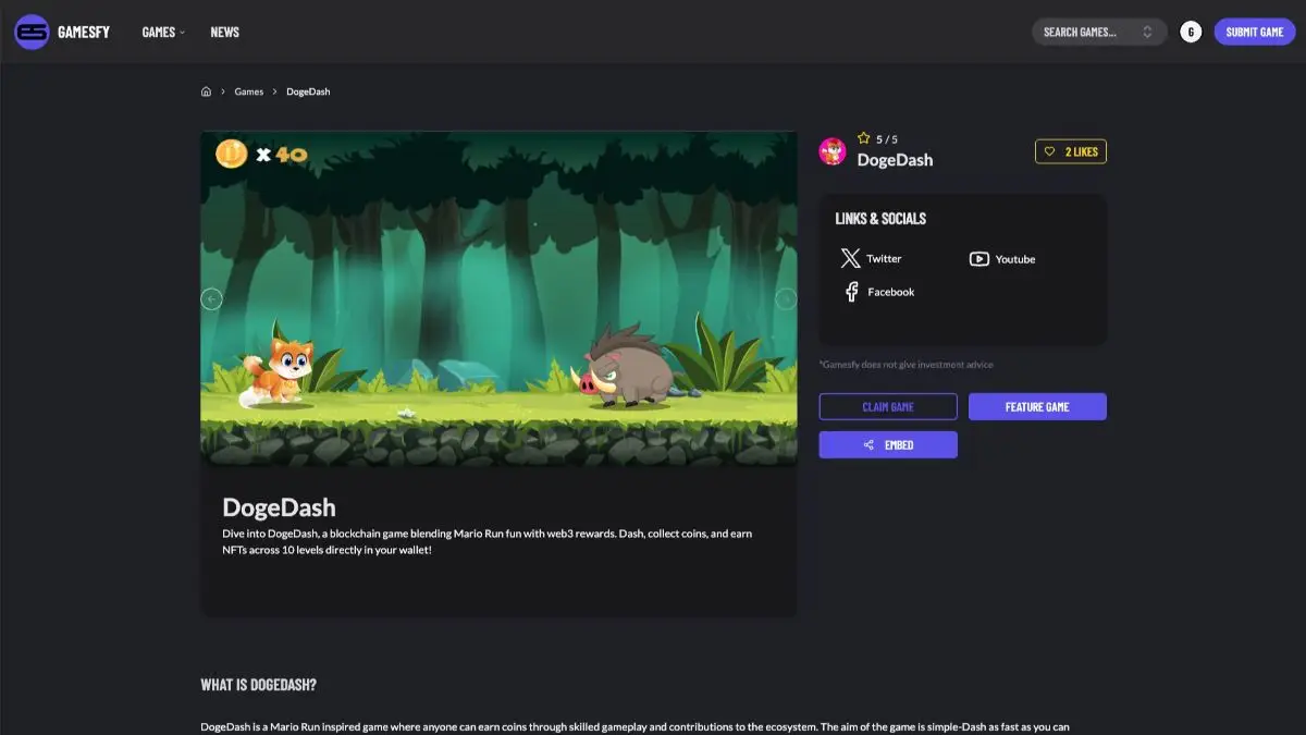 Gamesfy screenshot 2