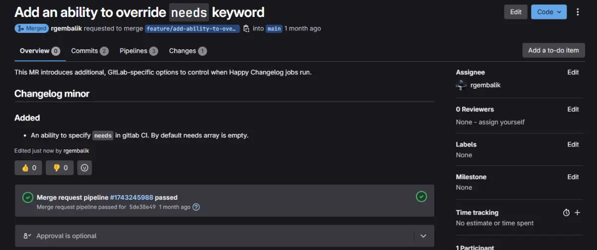 Happy Changelog screenshot 1