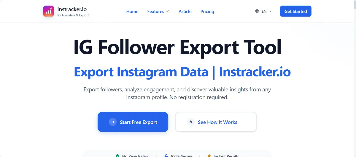 IG Follower Export Tool screenshot 1