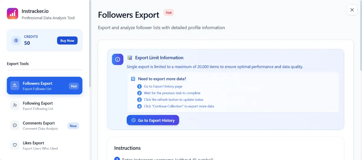 IG Follower Export Tool screenshot 2