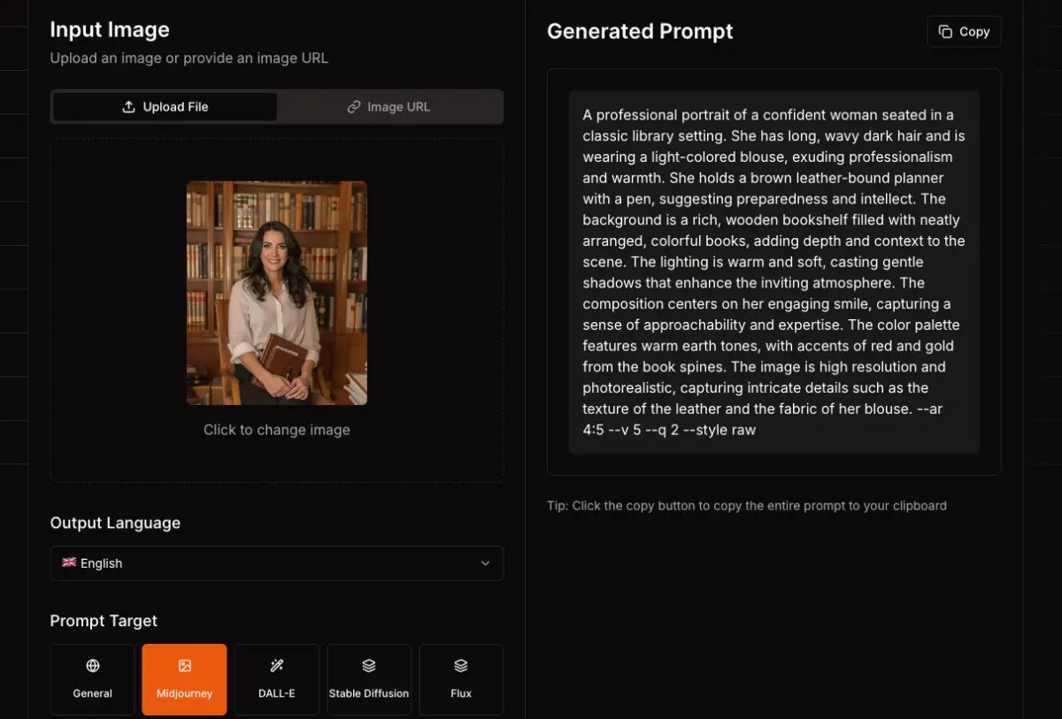 Image to Prompt Generator screenshot 2