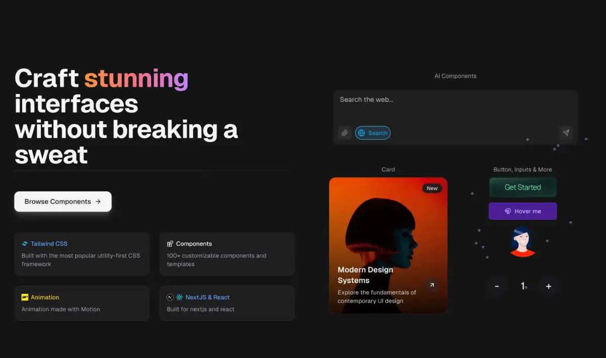 KokonutUI screenshot 2