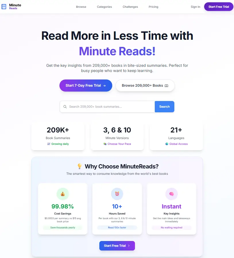 Minute Reads screenshot 1