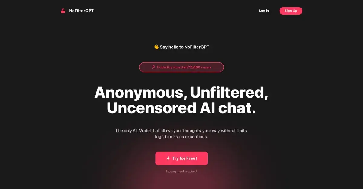 NoFilterGPT screenshot 1