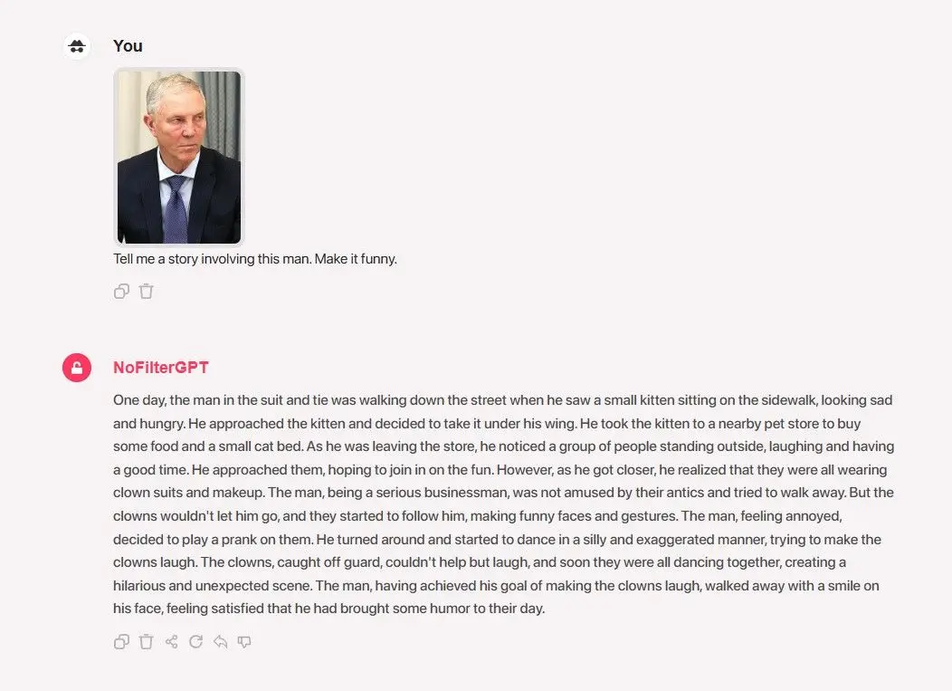 NoFilterGPT screenshot 3