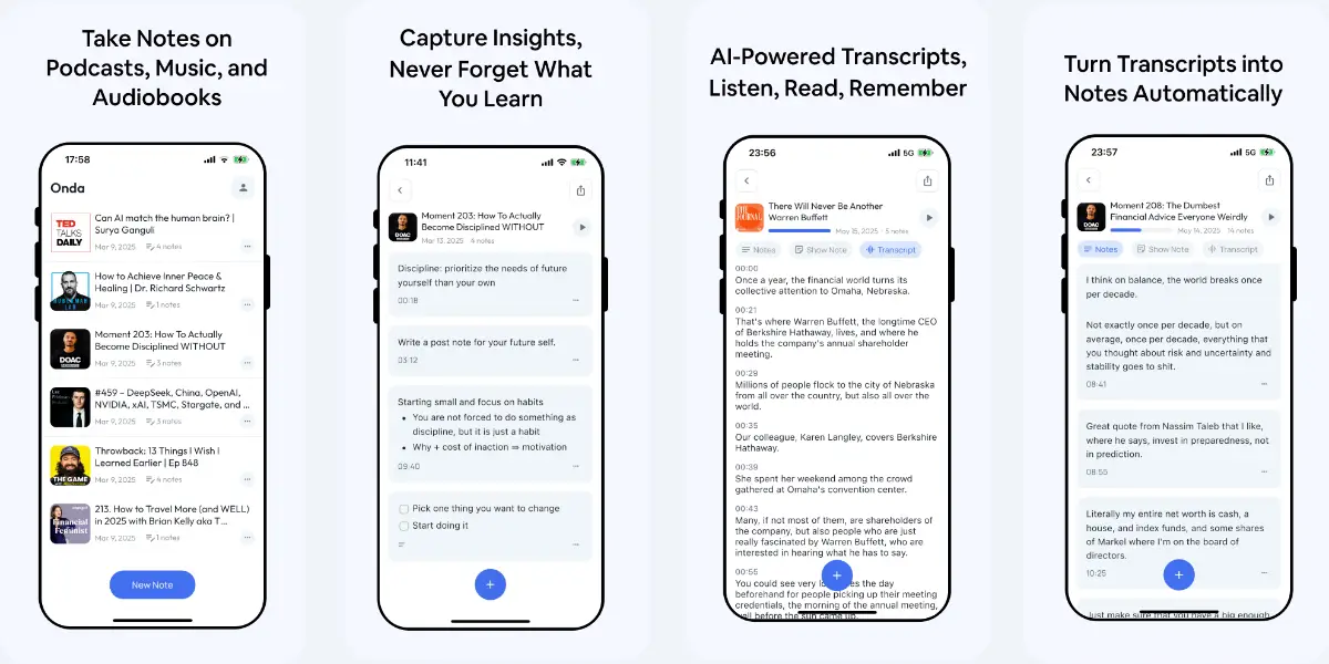 Onda AI Podcast Note Taker screenshot 3