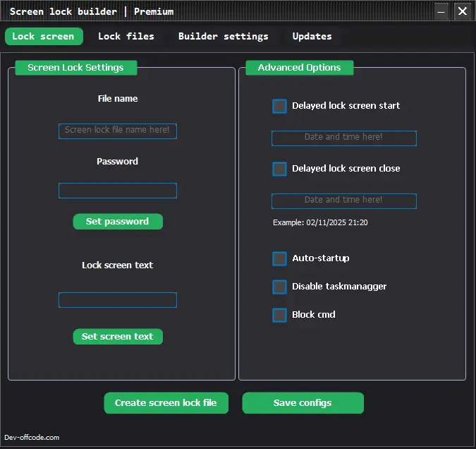 Screen lock builder for windows screenshot 3