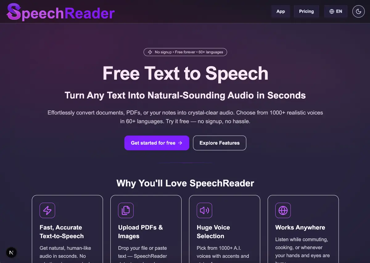 SpeechReader screenshot 1