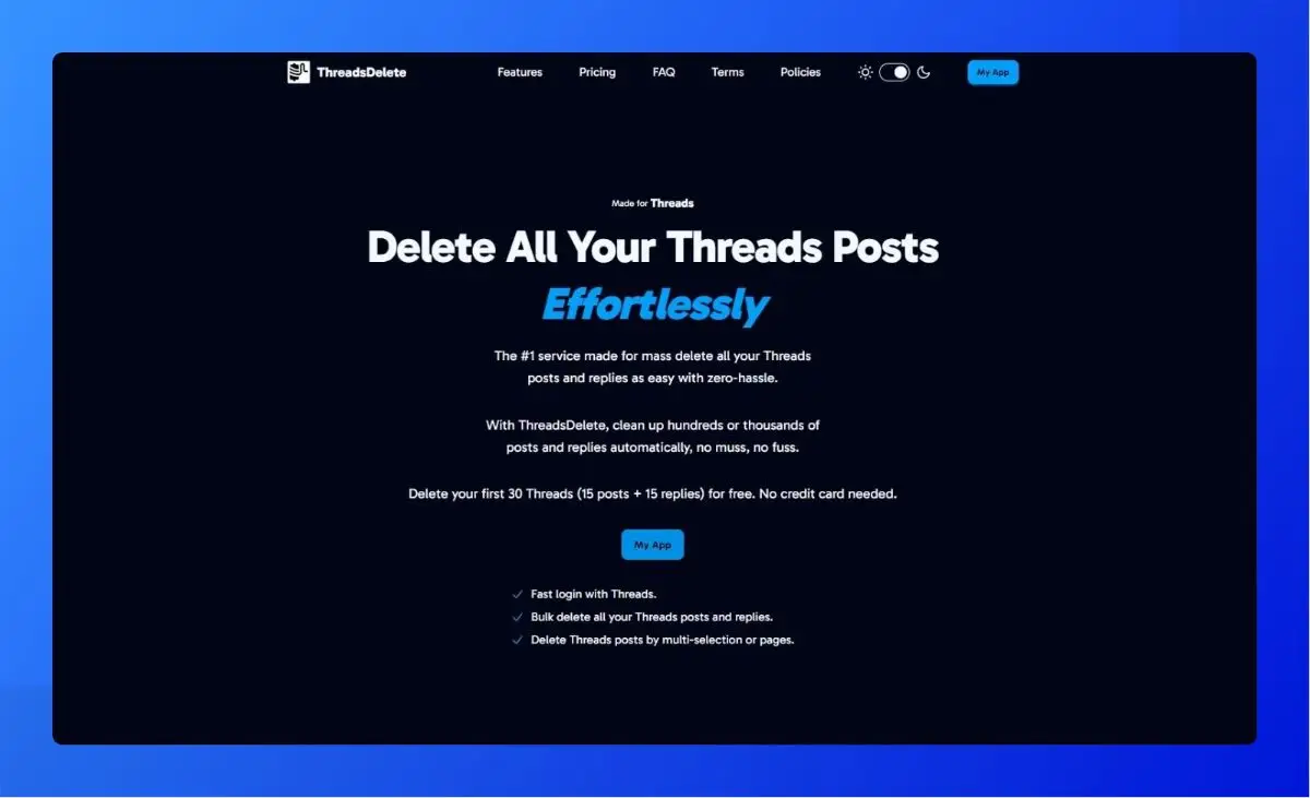 Threads Delete screenshot 2