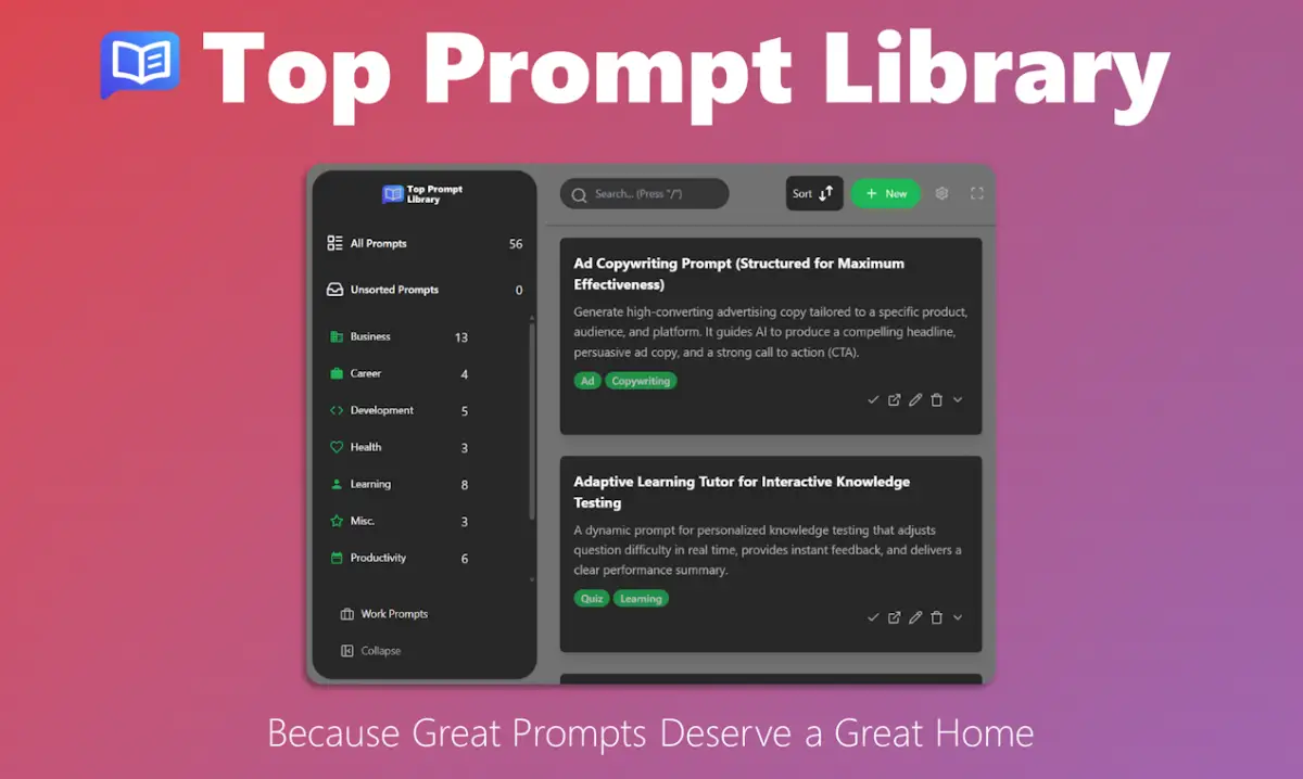 Top Prompt Library screenshot 1