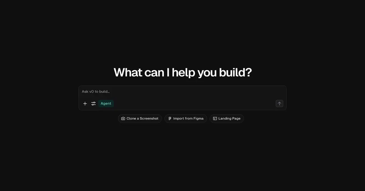 v0 by Vercel screenshot 2