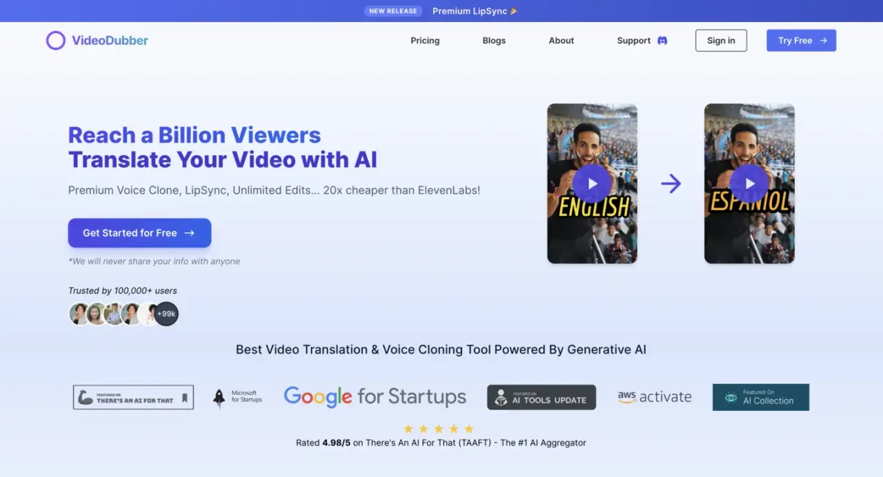 VideoDubber’s YouTube Channel Finder screenshot 2