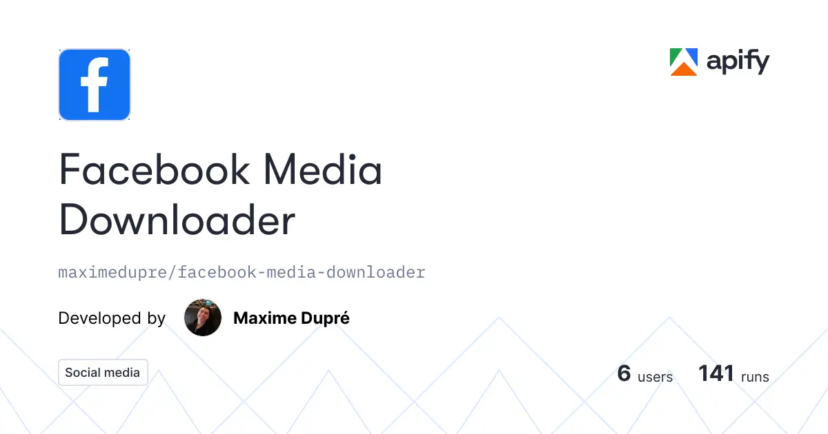Facebook Media Downloader product image