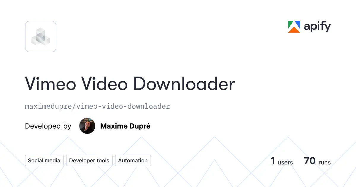 Vimeo Video Downloader product image