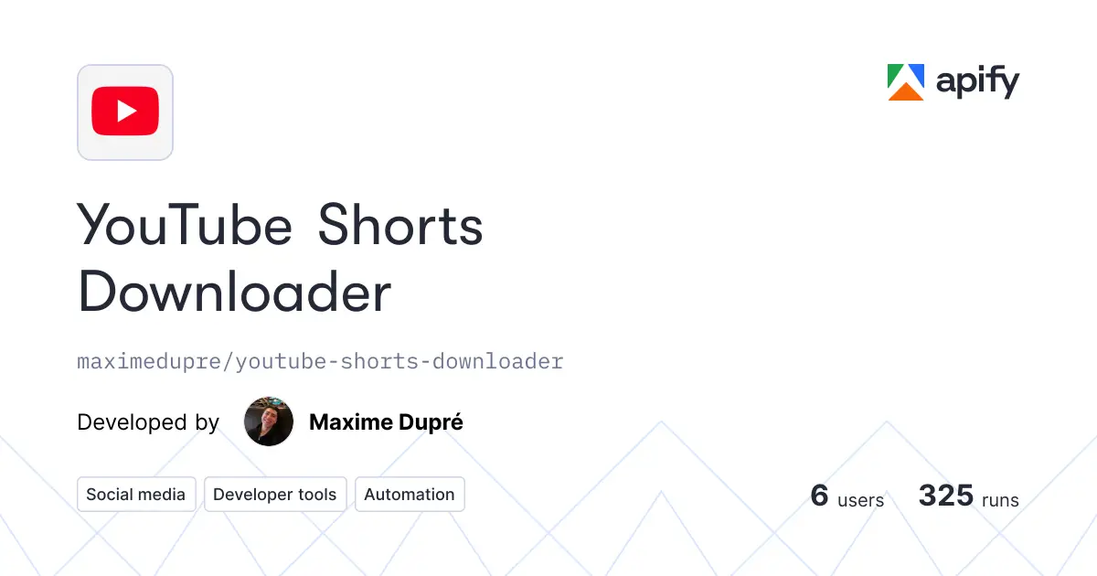YouTube Shorts Downloader product image