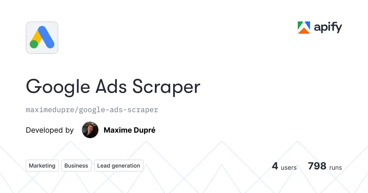 Google Ads Scraper product image
