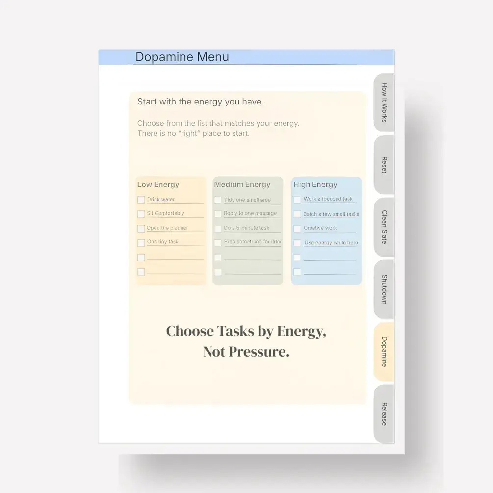 ADHD Reset Planner screenshot 2