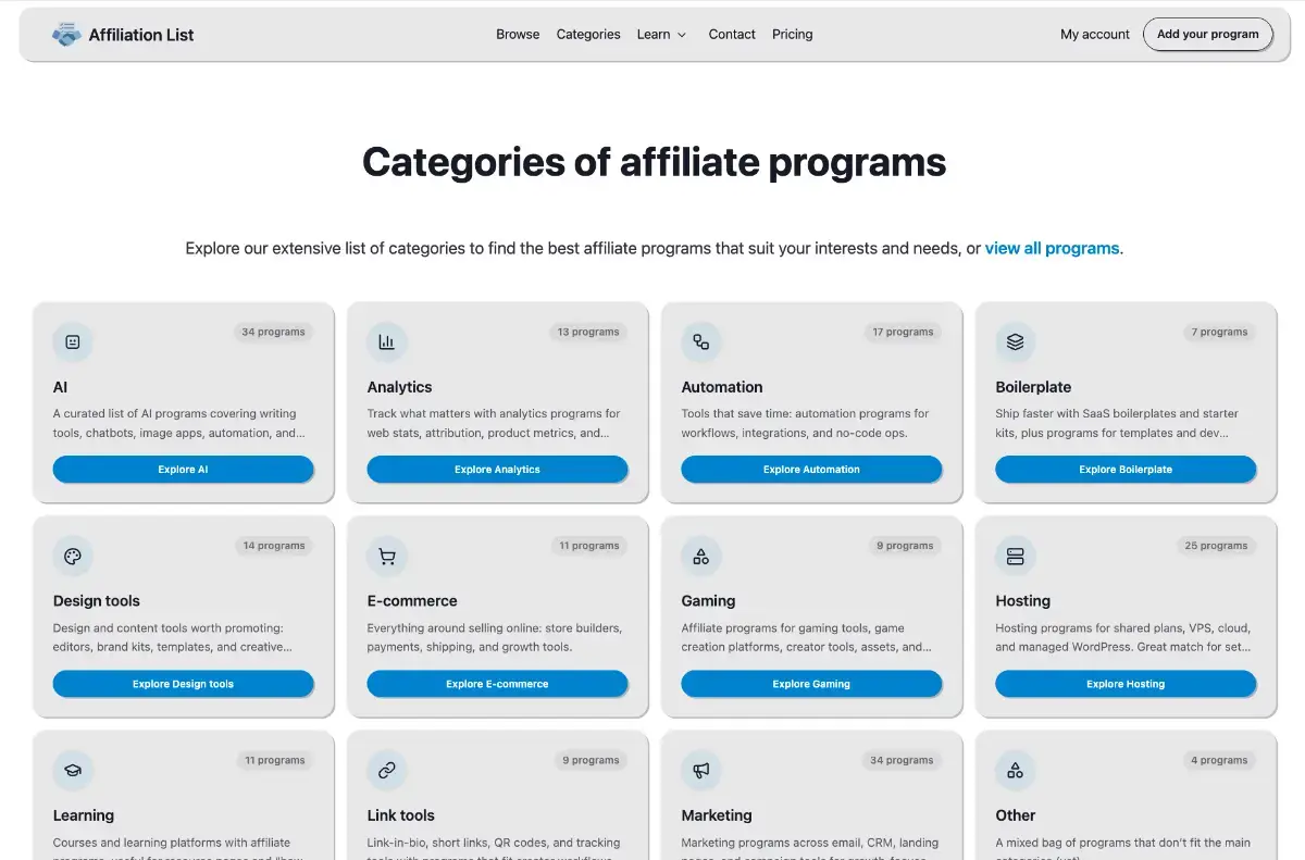 AffiliationList screenshot 3