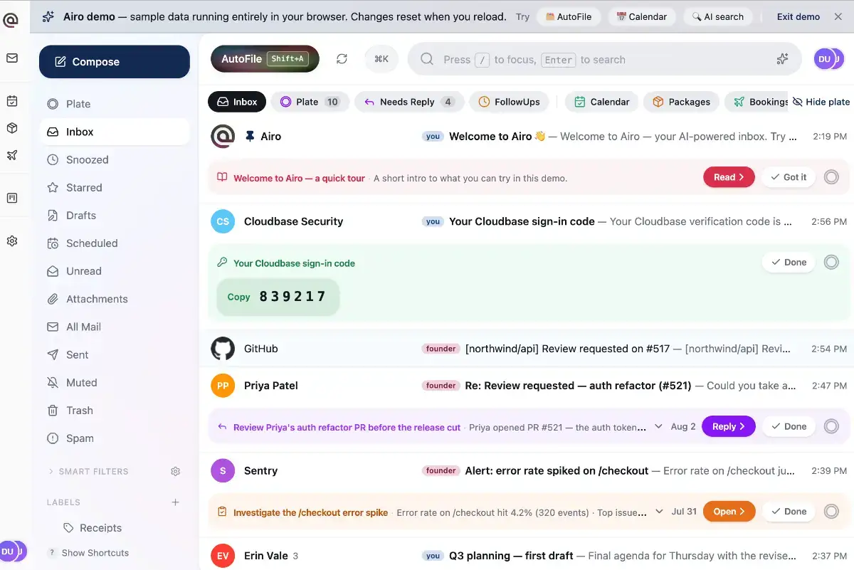 Airo Mail screenshot 2