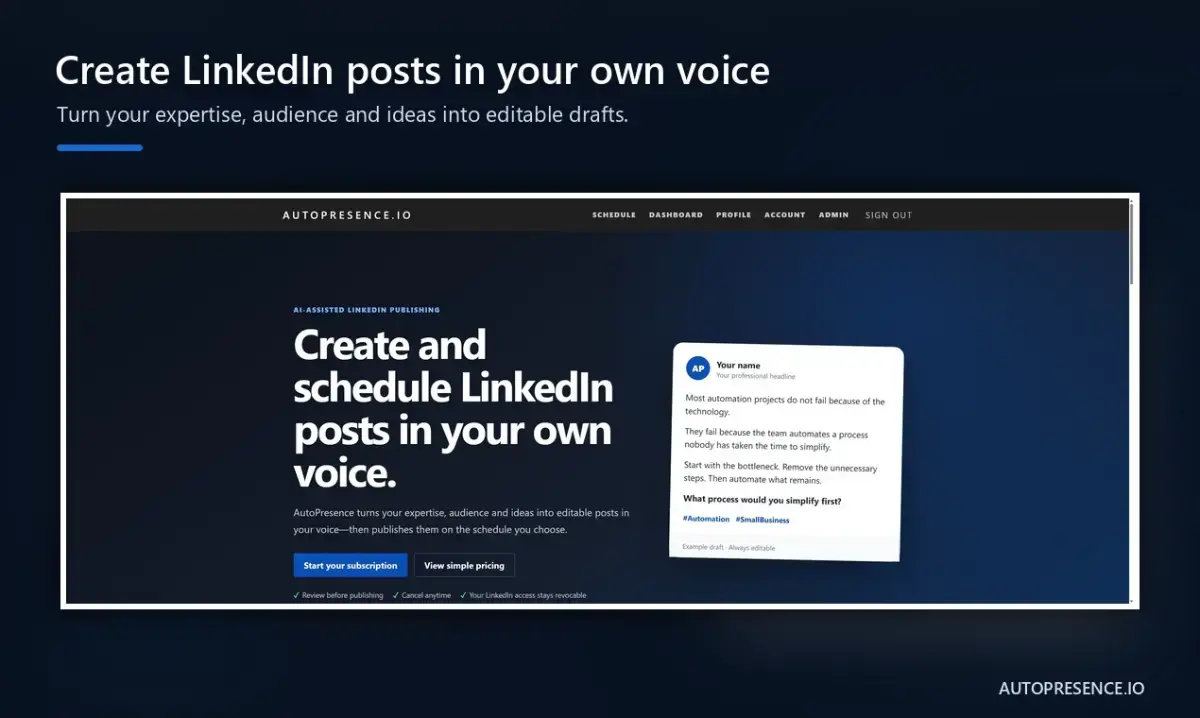 AutoPresence screenshot 2