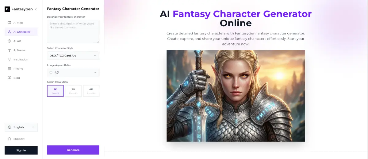 FantasyGen screenshot 2