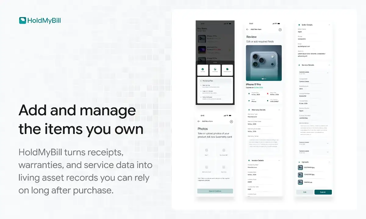 HoldMyBill - Organize ownership screenshot 3