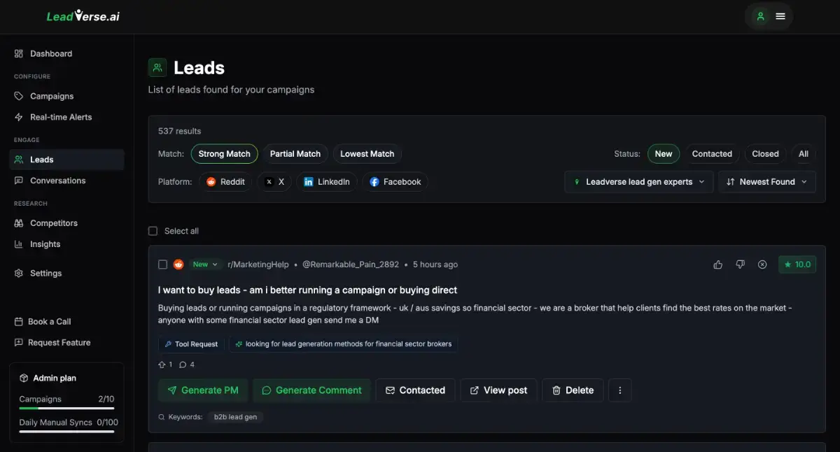 Leadverse screenshot 3