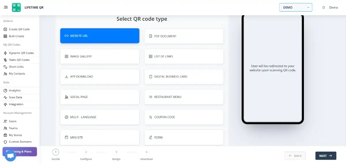 Lifetimeqrcodes screenshot 3