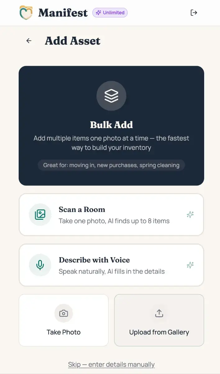 Manifest: Home Inventory App screenshot 3