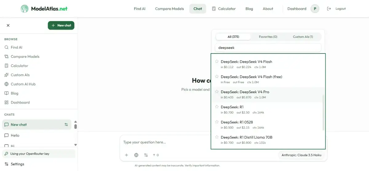 Modelatlas.net screenshot 2