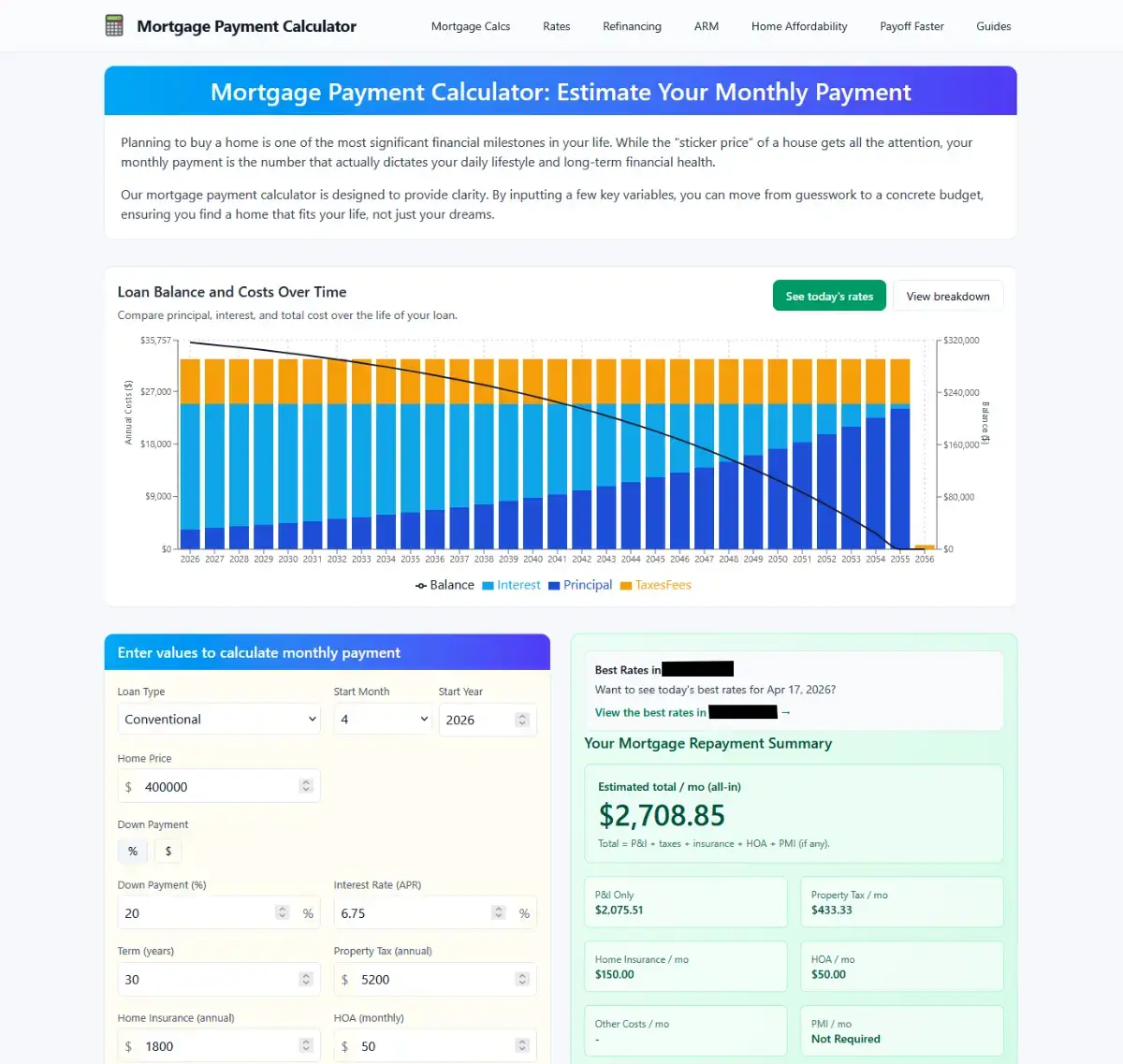 Mortgage Payment Calculator screenshot 1
