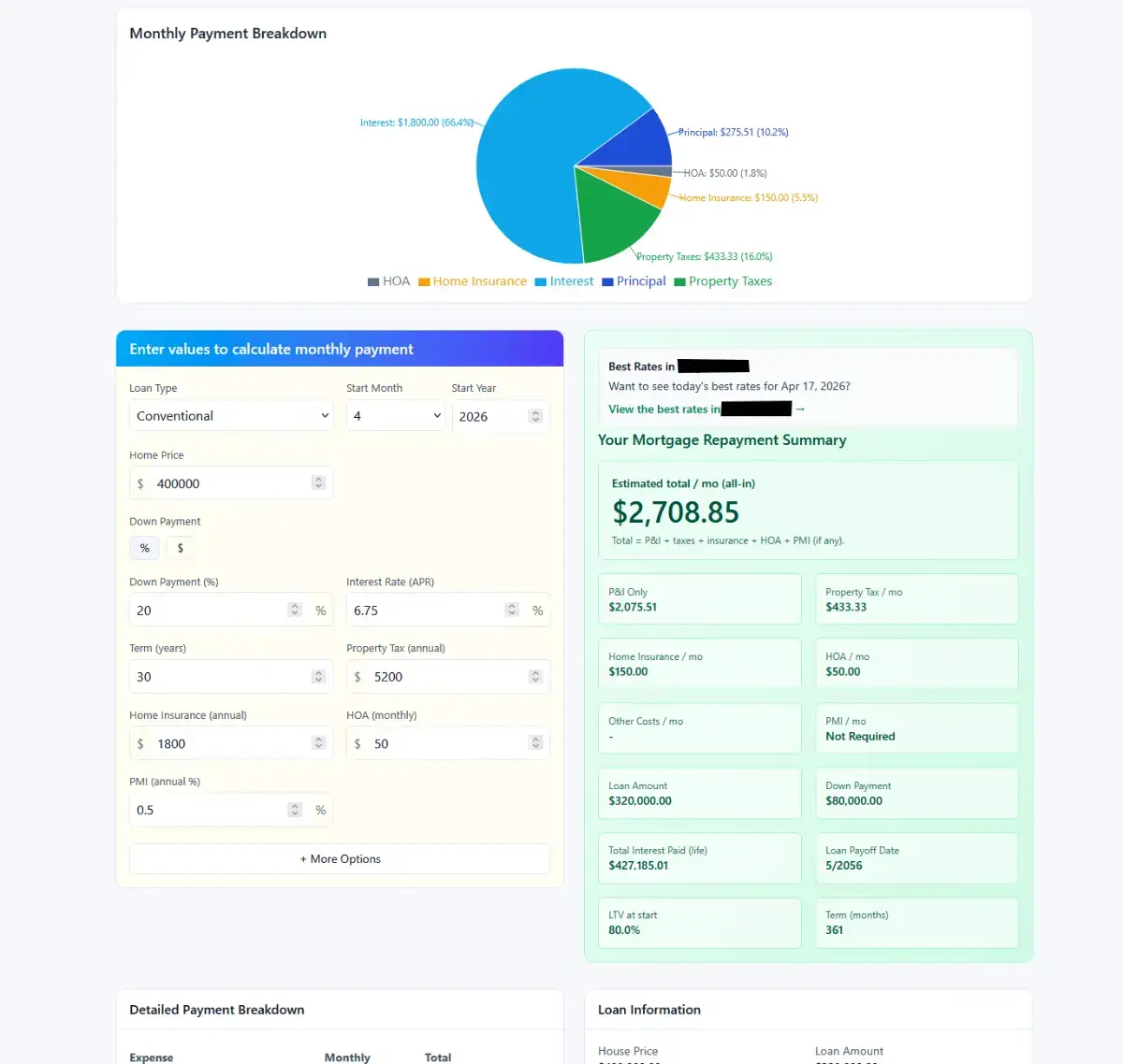 Mortgage Payment Calculator screenshot 2
