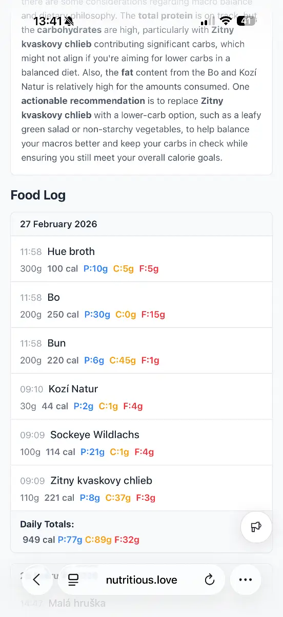 nutritious.love screenshot 2