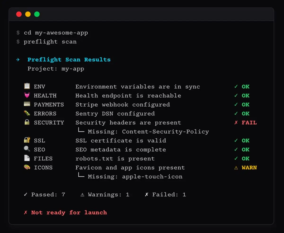 Preflightsh screenshot 2