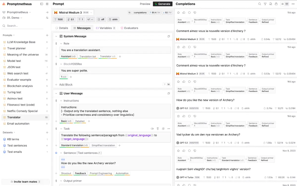 Promptmetheus screenshot 3