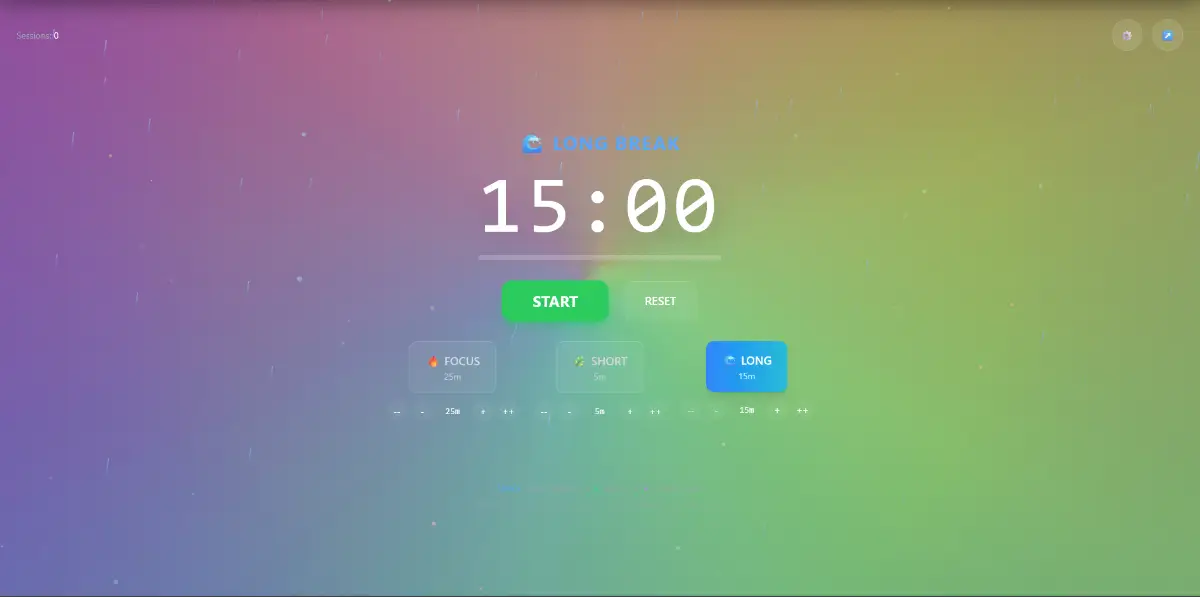 Rain Pomodoro screenshot 3