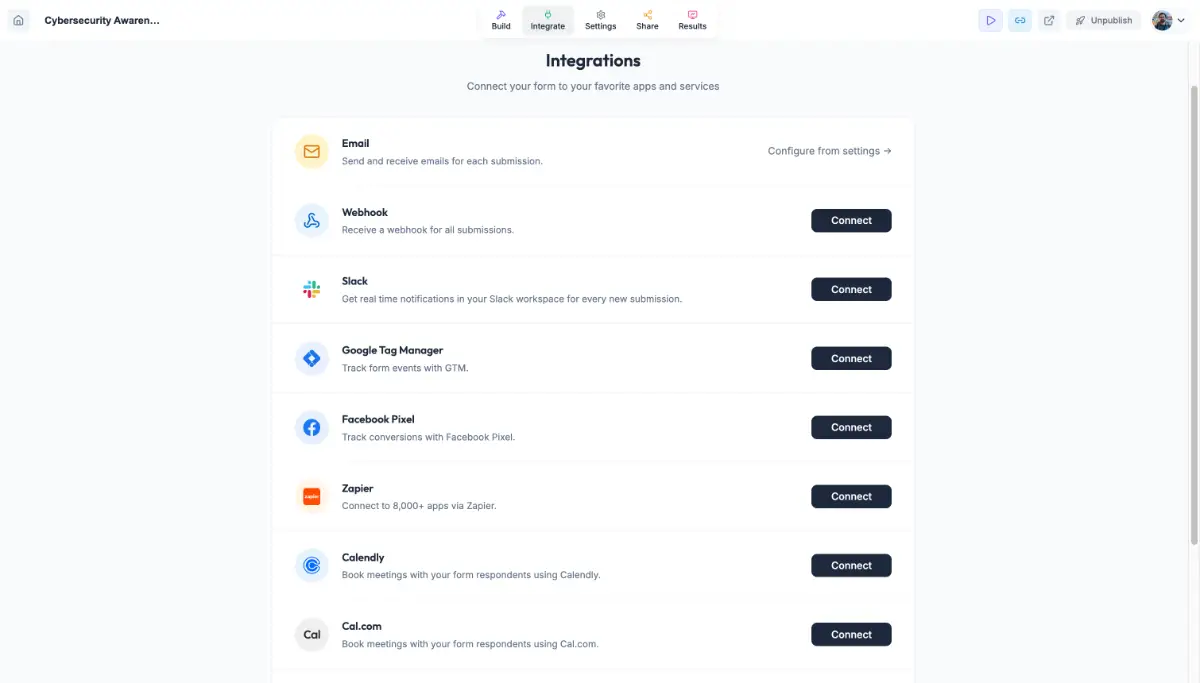 Rowform screenshot 2