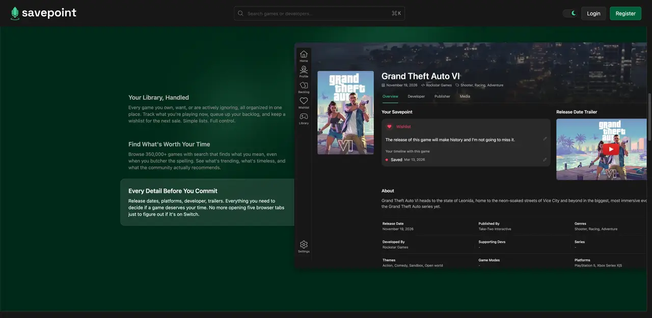 Savepoint screenshot 2