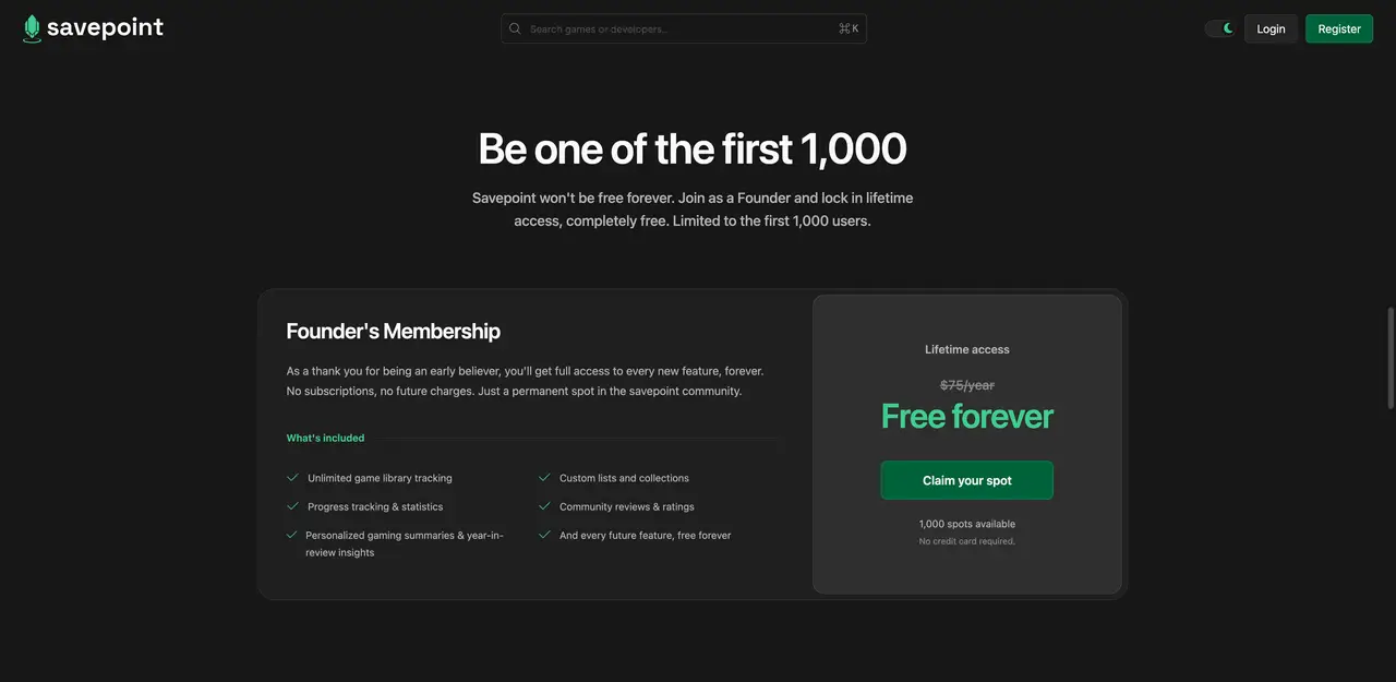 Savepoint screenshot 3