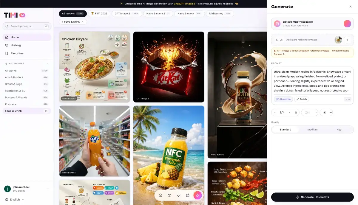 Timi AI-Free prompt gallery screenshot 1