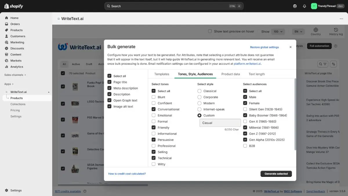 WriteText.ai for Shopify screenshot 4