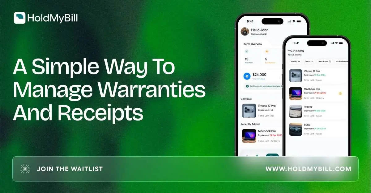 HoldMyBill - Organize ownership screenshot 1
